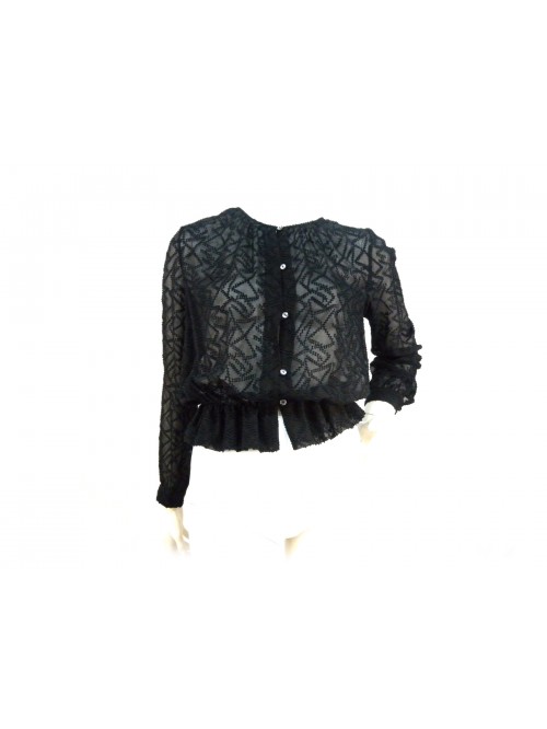 Transparent woman shirt with 2 buttons cuffs Transparent woman shirt with 2 buttons cuffs