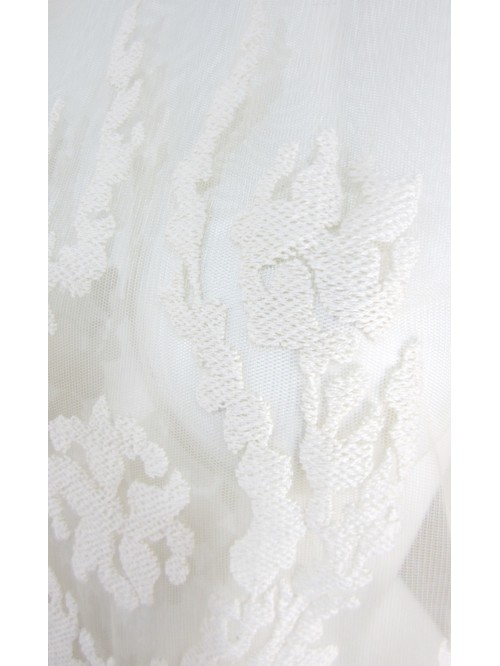 Camicia Donna Blouse trasparente con ricamo su tinta