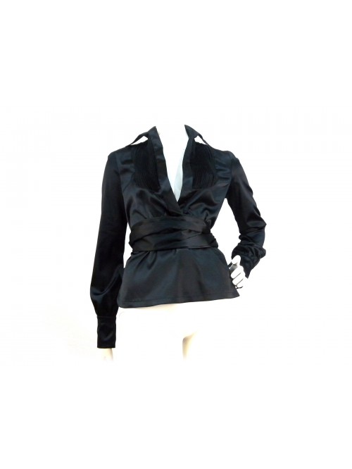 Blouse Shirt Woman with open collar and pleated shoot Blouse Shirt Woman with open collar and pleated shoot