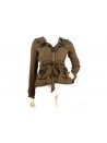 Shirt / jacket Woman with ruffle collar and zip closure