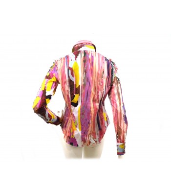 Camicia Donna fantasia righe verticali multicolor. 2
