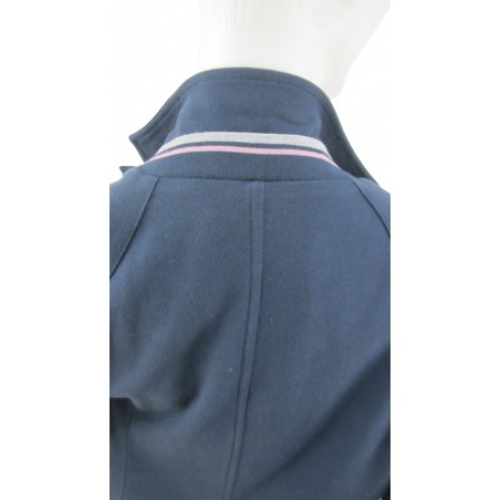 Giacca Donna corta blazer pique 2 tasche con taschino zip.