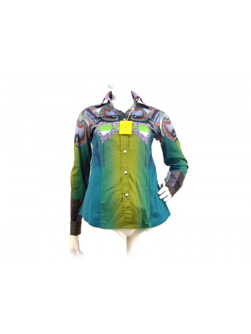 Camicia Donna fantasia Parrot simmetria centrale. Camicia Donna fantasia Parrot simmetria centrale.
