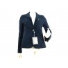 Short woman jacket blazer pique 2 pockets with zip pocket.