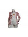 Corall cachemire patterned woman shirt on white.