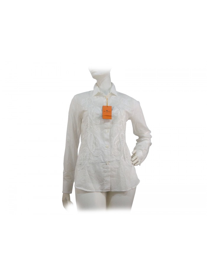 Camicia Donna fantasia ricamata cachemire su tinta. Camicia Donna fantasia ricamata cachemire su tinta.