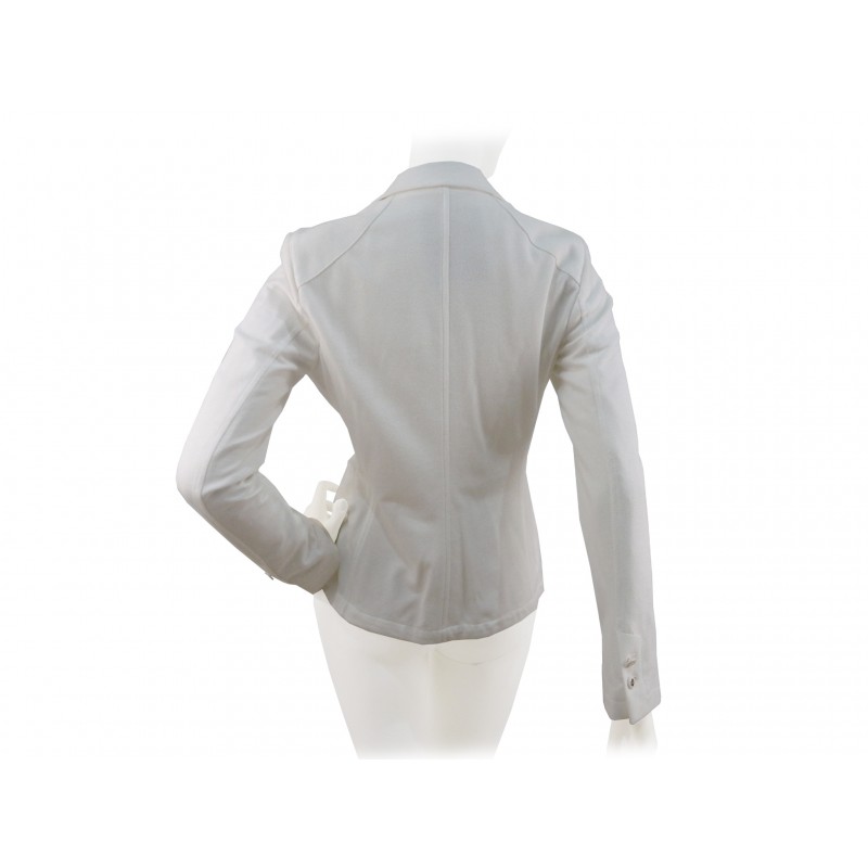 Short woman jacket blazer pique 2 pockets with zip pocket.