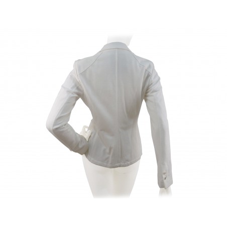Short woman jacket blazer pique 2 pockets with zip pocket.