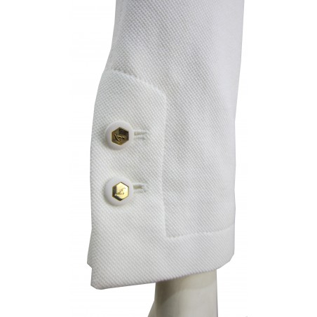 Giacca Donna corta blazer pique 2 tasche con taschino zip.