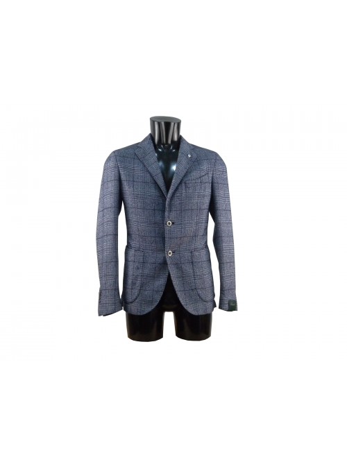 Prince of Wales unlined jacket for men blue / white. Prince of Wales unlined jacket for men blue / white.