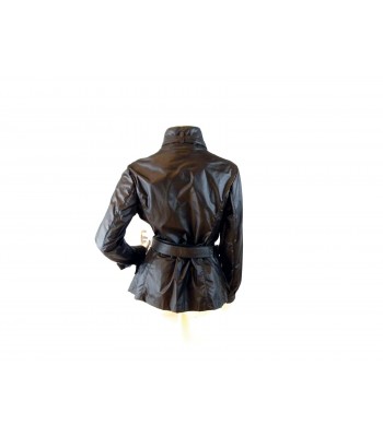 Giacca Donna lunga con 2 tasche a cerniera zip e cintura con fibbia. 2