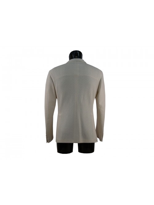 Unlined cream jacket for men.