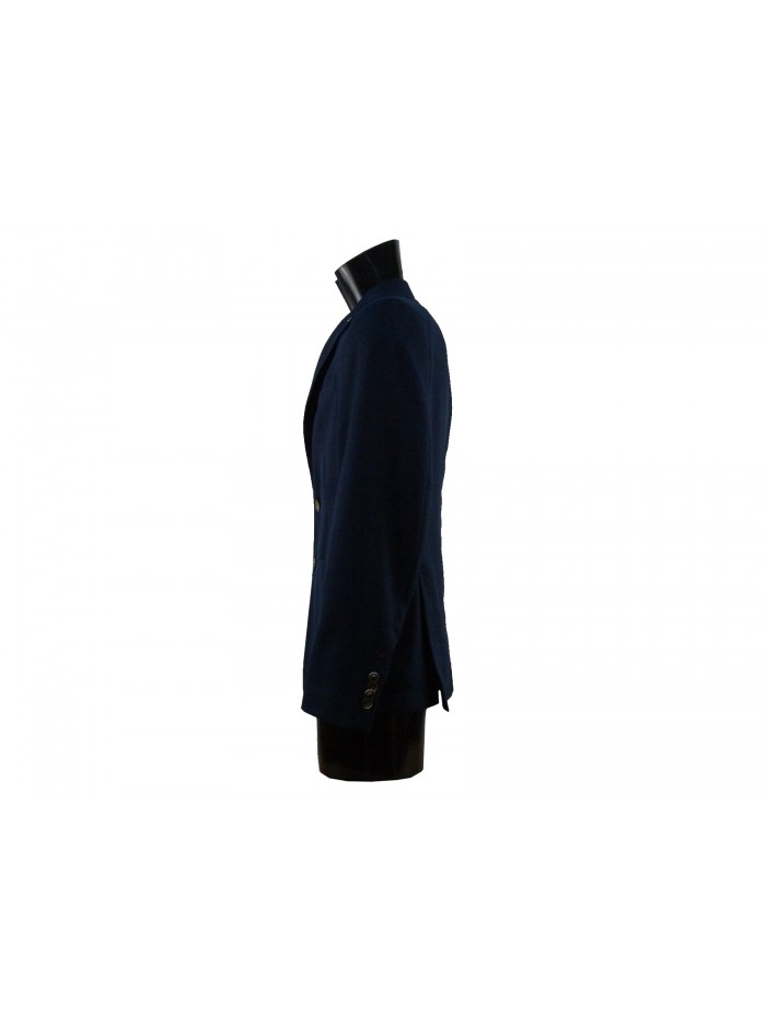 Unlined blue jacket for men.