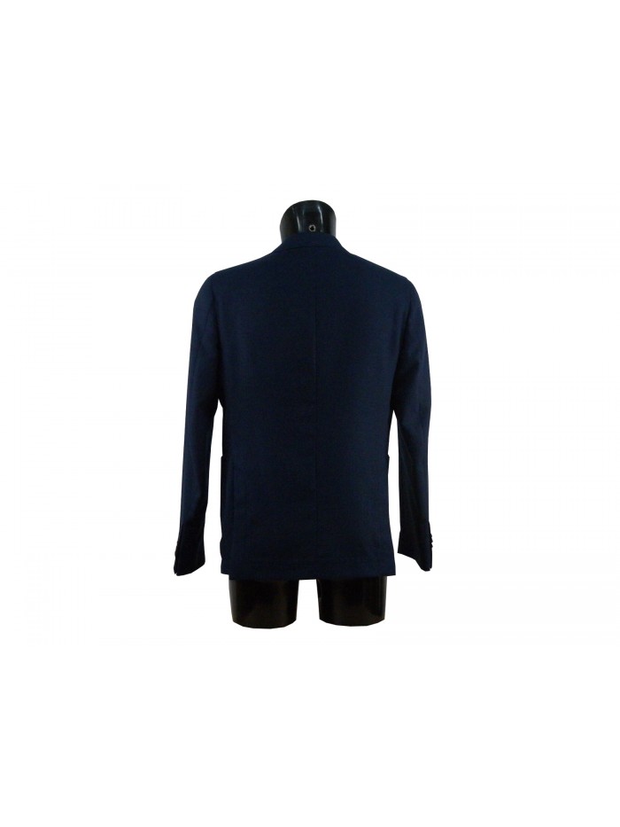 Unlined blue jacket for men.