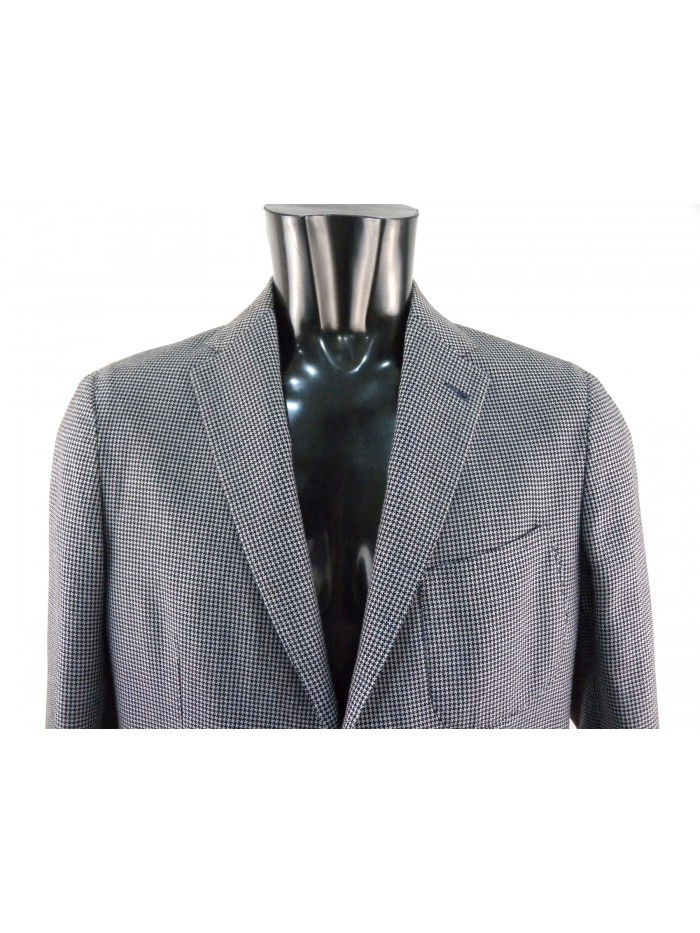 Unlined jacket Pie de Poule 4 front pockets.