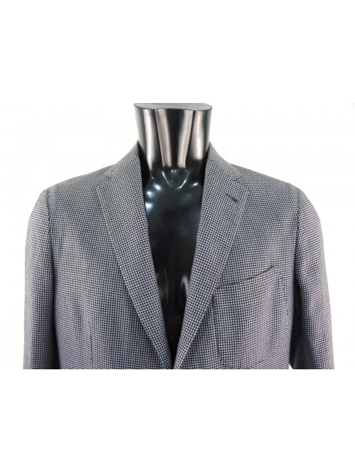 Unlined jacket Pie de Poule 4 front pockets.