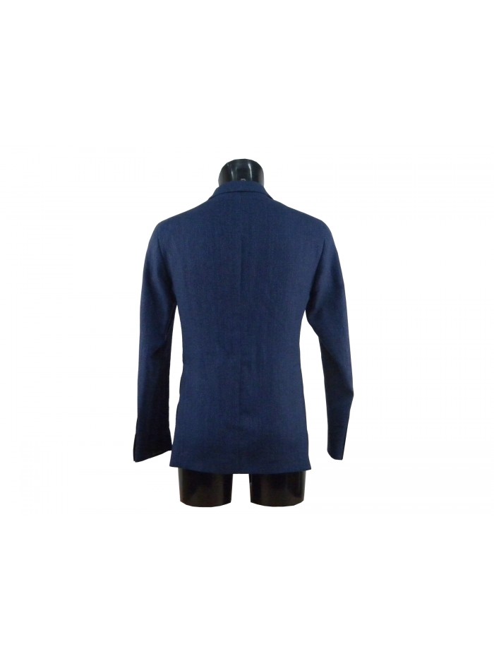 Men's jacket unlined fabric wide weave.