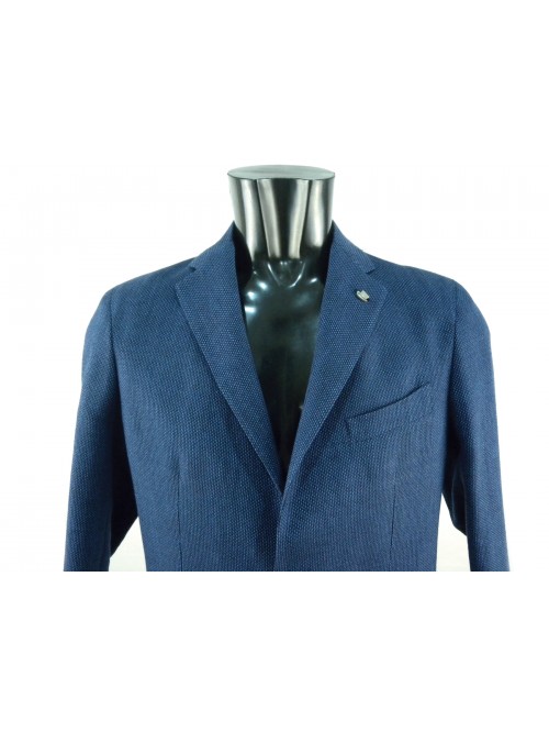 Men's jacket unlined fabric wide weave.