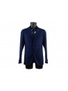 Men's blue unlined jacket.