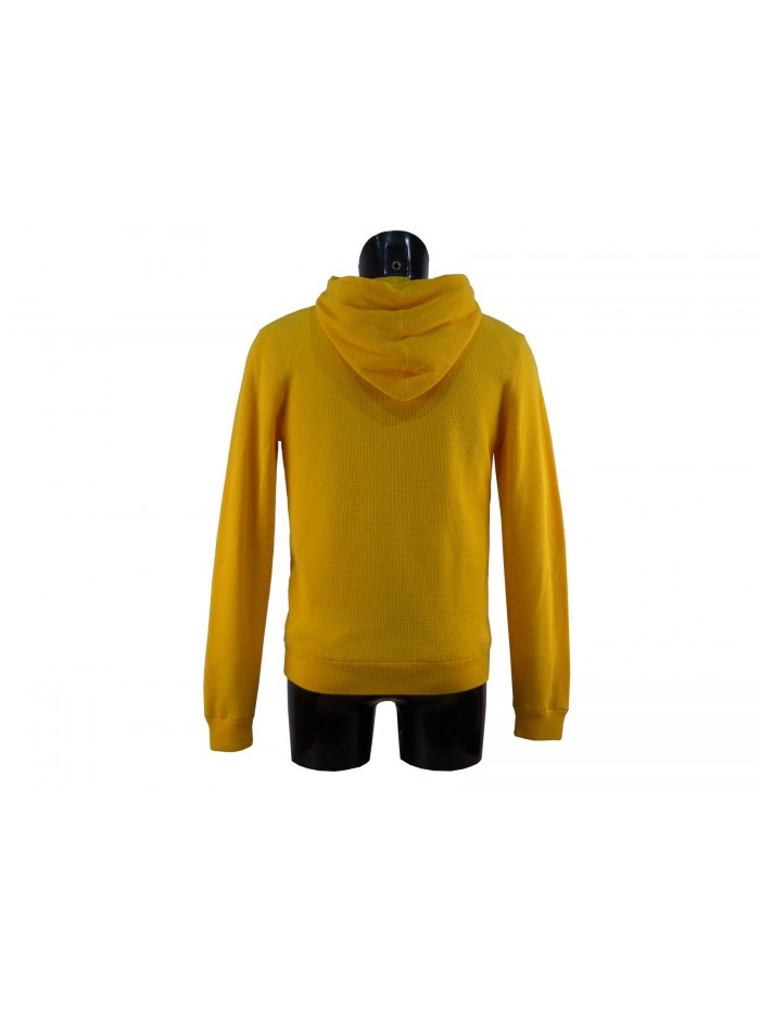 Reversible men's jacket with hood, elasticated cuffs and waist