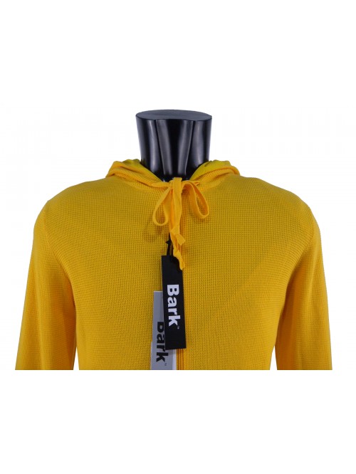 Reversible men's jacket with hood, elasticated cuffs and waist