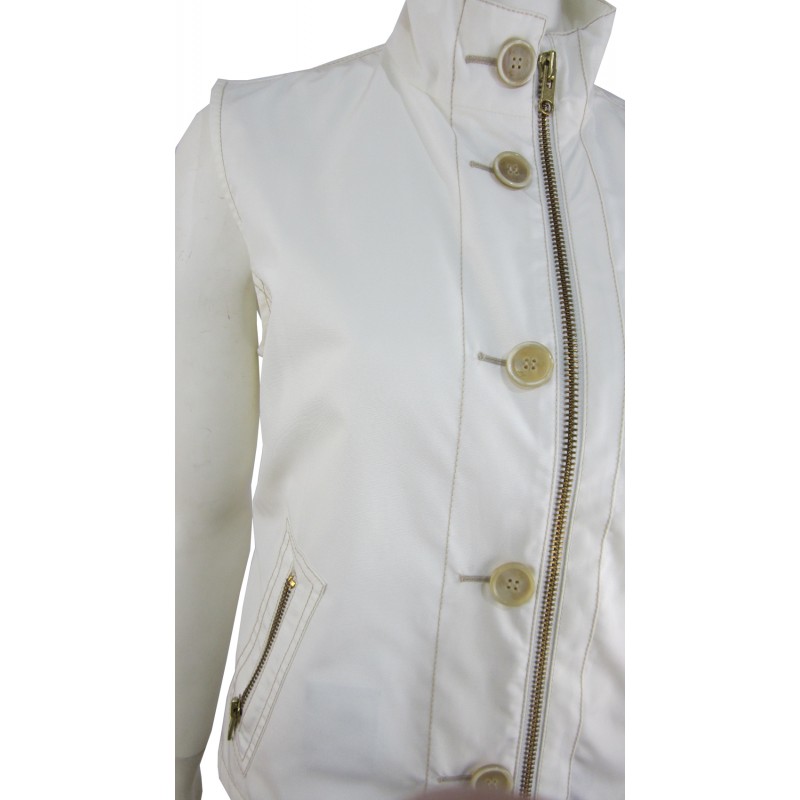 Gilet Donna slim collo alto con zip e 2 tasche.