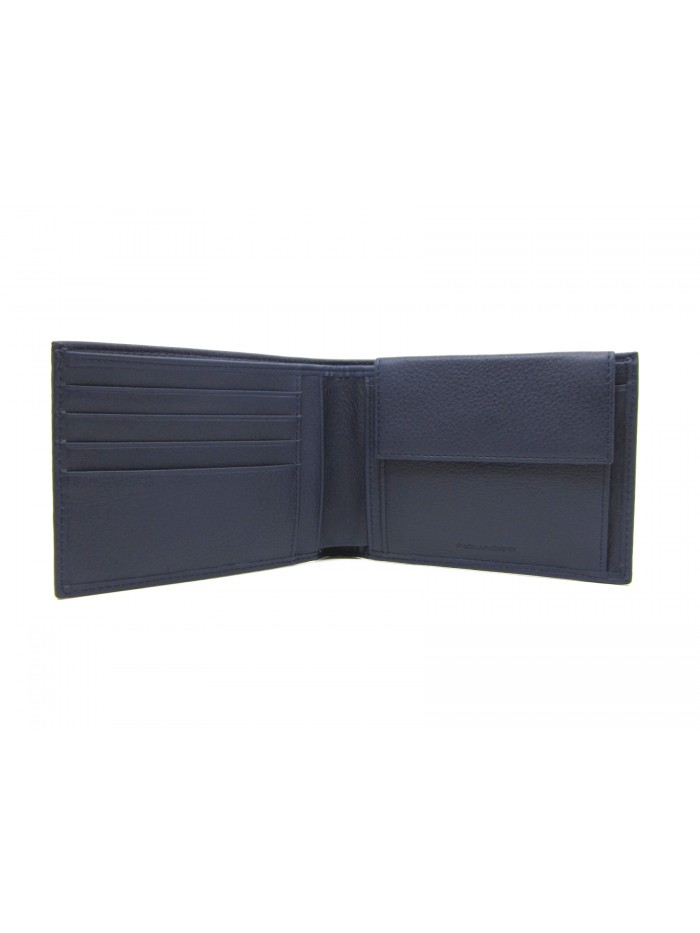 Man purse lined in contrast with credit card compartments