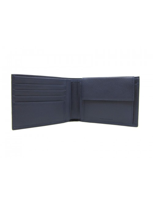 Man purse lined in contrast with credit card compartments