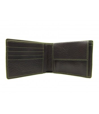 Man purse lined in contrast with credit card compartments 2