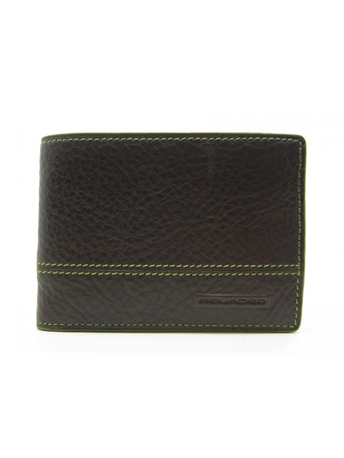 Man purse lined in contrast with credit card compartments