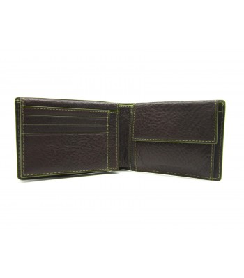 Man purse lined in contrast with credit card compartments 2