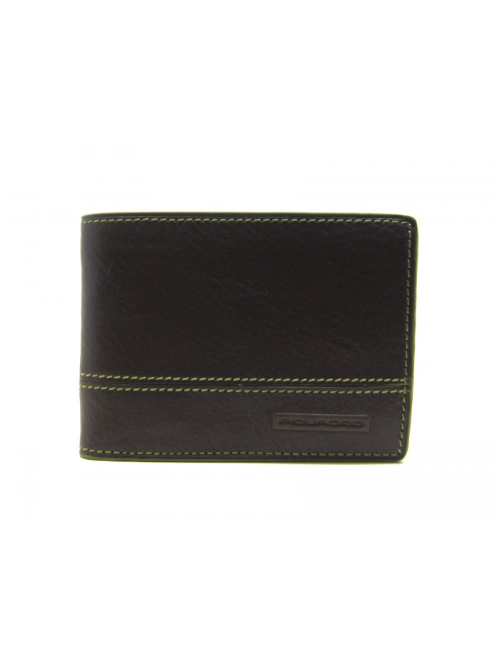 Man purse lined in contrast with credit card compartments