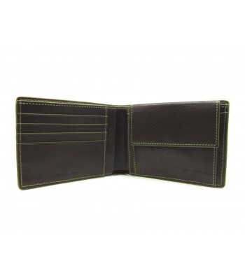 Man purse lined in contrast with credit card compartments 2