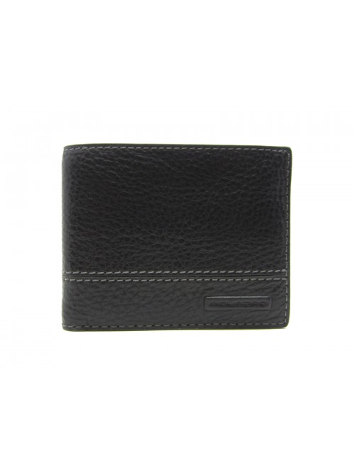 Man purse lined in contrast with credit card compartments