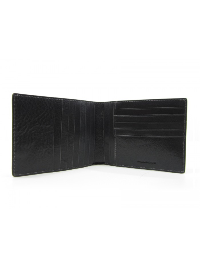 Man purse lined in contrast with credit card compartments