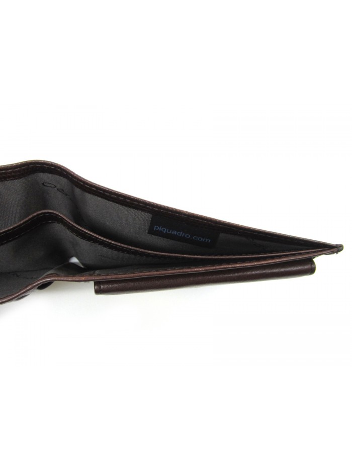 Man purse lined in contrast with credit card compartments