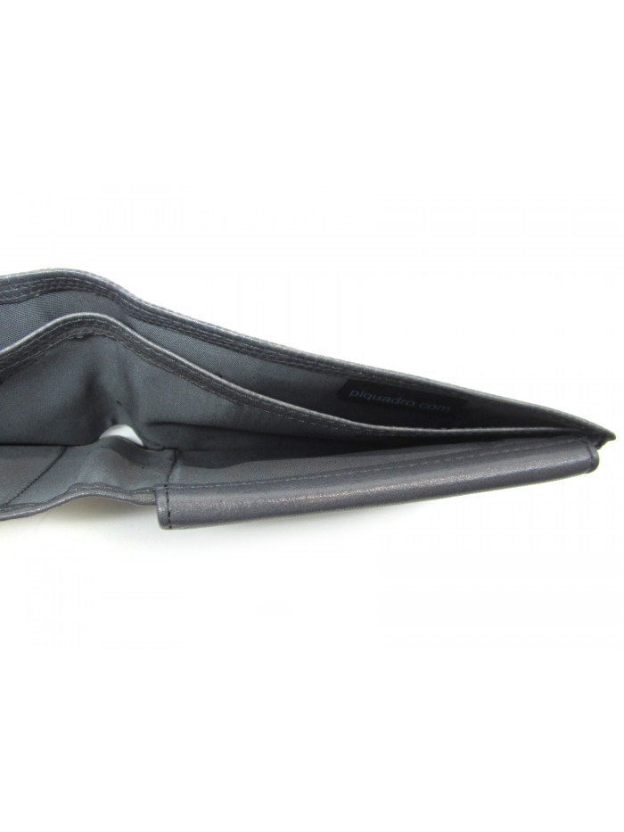 Man purse lined in contrast with credit card compartments