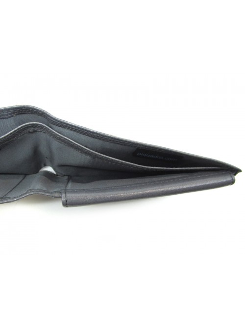 Man purse lined in contrast with credit card compartments