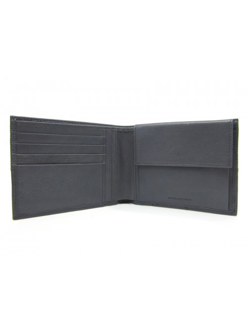 Man purse lined in contrast with credit card compartments