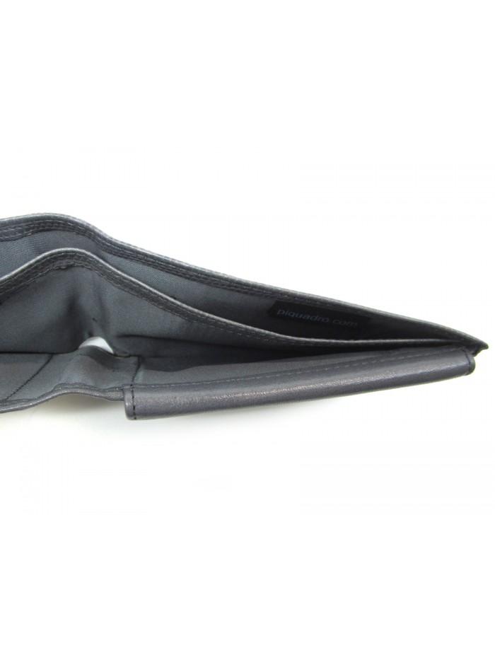 Man purse lined in contrast with credit card compartments
