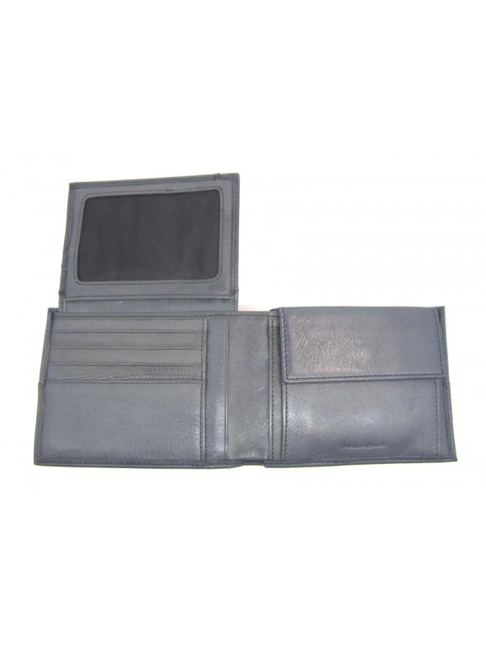 Man purse lined in contrast with credit card compartments