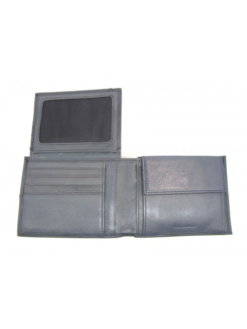 Man purse lined in contrast with credit card compartments