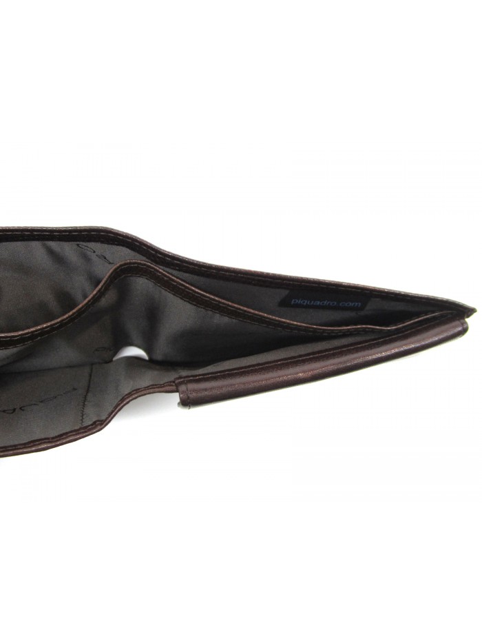 Man purse lined in contrast with credit card compartments