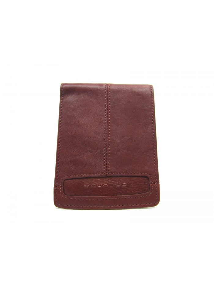 Man purse lined in contrast with credit card compartments