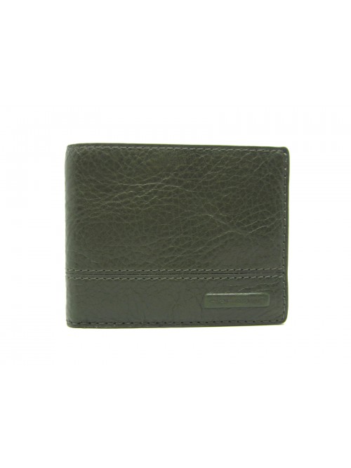 Man purse lined in contrast with credit card compartments