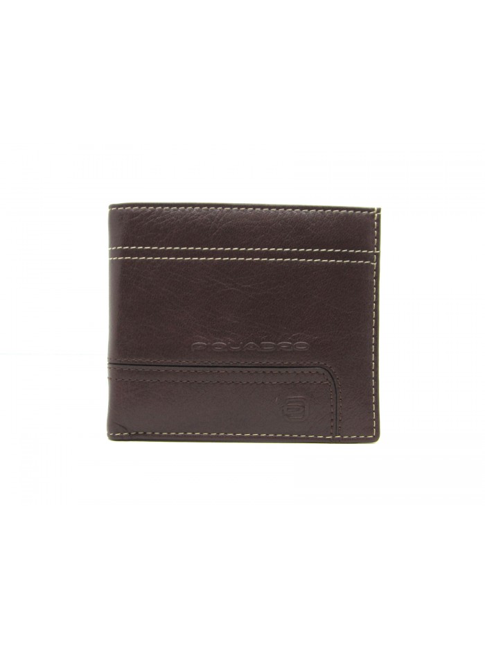 Man purse lined in contrast with credit card compartments