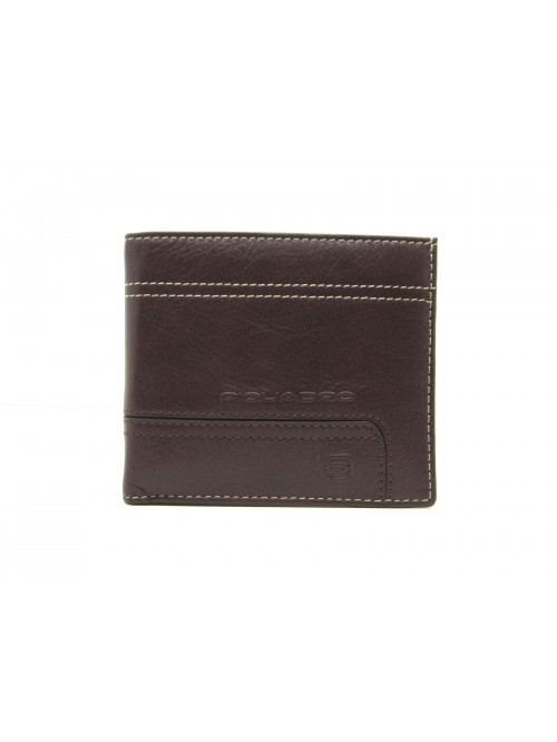 Man purse lined in contrast with credit card compartments