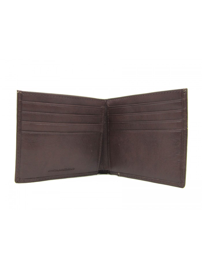 Man purse lined in contrast with credit card compartments