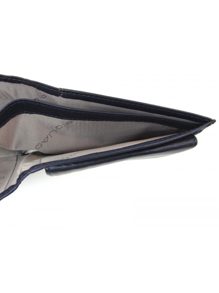Man purse lined in contrast with credit card compartments