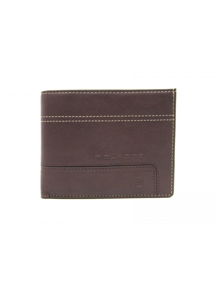 Man purse lined in contrast with credit card compartments